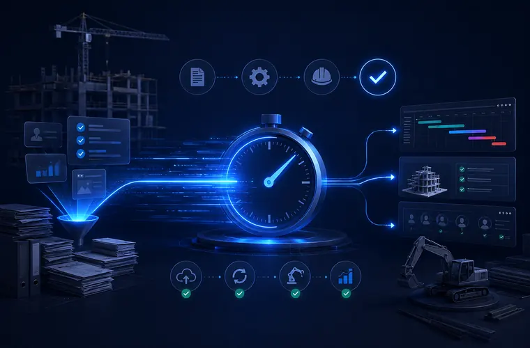 Procurement and warehouse workflow dashboard with material statuses